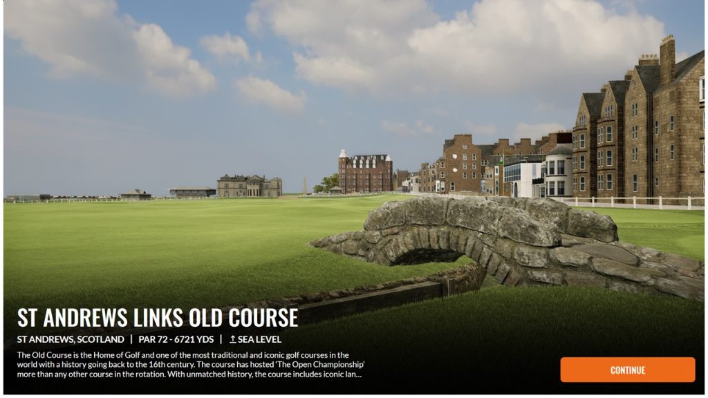The Golfers Academy Trackman Virtual Golf Courses-St. Andrews Links Old Course